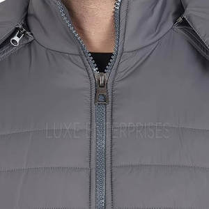 Chaleco Acolchado con Capucha para Hombre, Personalizable con Logotipo, Impermeable, Corto, Informal, para Invierno, con Cierre de Cremallera y Mezcla de Algodón - Product Image 6