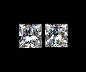 เพชรคู่ทรงปรินเซสคัท ขนาด 0.5 ถึง 1 กะรัต เพชรเลี้ยงในห้องปฏิบัติการ คุณภาพ VVS1 ถึง VS2 สี DEF รับรองโดย IGI เพชรเม็ดเดี่ยวสำหรับทำเครื่องประดับ - Product Image 2