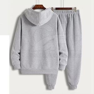 Ensemble de survêtement en molleton doux pour homme, sweat à capuche et pantalon chauds, vêtements d'entraînement en plein air, fournisseur en gros - Product Image 2