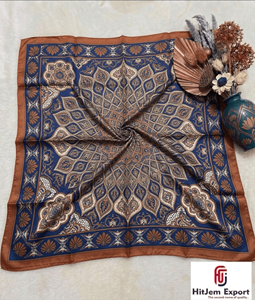 Printed Satin <b>Scarf</b> Fabric Fashion Custom Design OEM ODM Manufacturer With Private Label Logo For Branding Promotion - Product Image 4