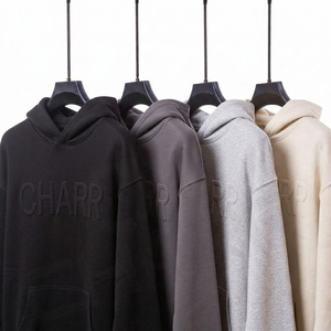 Sweat à capuche pour homme en coton épais 100 %, personnalisable avec logo brodé en 3D, en tissu polaire d'hiver respirant et à séchage rapide – Meilleures ventes - Product Image 1