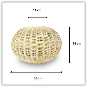 Abat-jour le plus vendu - Abat-jour vintage suspendu, lampe suspendue, abat-jour en rotin LA16 pour la décoration - Product Image 4