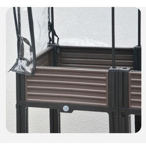 แปลงปลูกต้นไม้แบบยกพื้นพร้อมขายึดและล้อสำหรับปลูก - Product Image 5