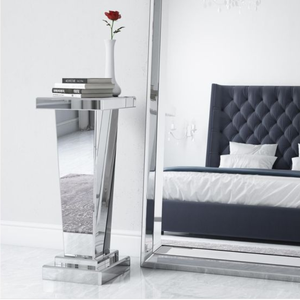 Mesa Consola Moderna de Acero Inoxidable con Pedestal, Mesa Auxiliar Rectangular, Mostrador de Recepción para Sala de Estar, Vestíbulo de Hotel - Product Image 4