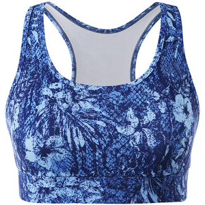 Unique Women's Solid Racerback Sports <b>Bra</b> High Support Breathable Yoga Top Scoop Neck Crisscross Straps Spandex/Nylon Plus Size - Product Image 5