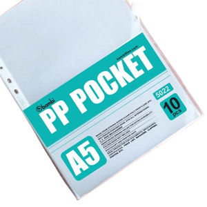 Bambi <span class=keywords><strong>A5</strong></span> trong suốt PP tài liệu Pocket 0.10 mét nhựa mạnh mẽ tay áo cho tổ chức giấy tờ và tài liệu 5022 - Product Image 1