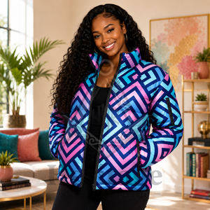 Veste matelassée camouflage pour femme, Regalia maçonnique Heritage, impression par sublimation de haute qualité sur toile, manteau d'hiver léger - Product Image 2