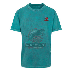 Camisetas de algodón 100% de la mejor calidad, estilo nuevo, corte holgado para hombre, con lavado ácido, logotipo personalizado impreso, ropa de verano, camiseta con lavado ácido para hombre - Product Image 6