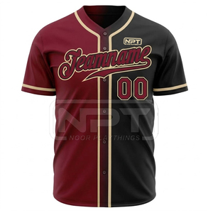 Camiseta de Béisbol Sublimada Personalizada de Alta Calidad con Logotipo Bordado y Nombre, Camiseta Deportiva de Béisbol al Por Mayor - Product Image 2