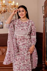 Elegante Salwar Kameez de Algodón Puro Hecho a Mano – Conjunto Étnico Versátil para Uso Diario y Oficina para Mujer - Product Image 4