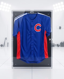 Vitrina de acrílico transparente y personalizable con cerradura para exhibir camisetas, caja de exhibición para camisetas deportivas - Product Image 3