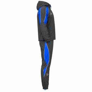 Chándal Azul Rey Carbón Ripstop con Capucha y Cremallera Reflectante, Chaqueta y Pantalones con Cremallera en el Tobillo para Hombre, con Ribete Plateado, Traje de Running - Product Image 3