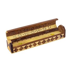 Handcrafted Wooden Incense Stick Holder <b>Box</b> with <b>Floral</b> Cutwork Design - Product Image 5