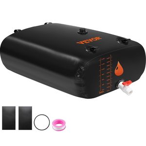Grande capacità da 143 galloni in PVC pieghevole serbatoio d'acqua portatile nero giardino Water Catcher rubinetti Overflow Kit idratazione vescica - Product Image 1