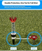 Support magnétique double pour tee de golf, en plastique durable, étanche, anti-perte, avec logo personnalisé, accessoires de golf du fabricant