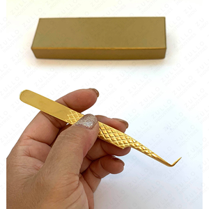 แหนบต่อขนตาป้องกันไฟฟ้าสถิตย์ ด้ามจับเพชร สแตนเลสสตีล ความแม่นยำสูง รับผลิตสีตามสั่ง แบรนด์ OEM รับผลิตฉลากส่วนตัว - Product Image 6