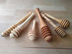 Decorative Wooden Honey Dipper Premium Honey Serving Stick <b>For</b> Breakfast Dining And Tea Table Decoration - Product Image 6