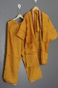 Conjunto de Pijama Kimono de Seda Estampado Ligero y Cómodo para Mujer, Venta al por Mayor - Product Image 3