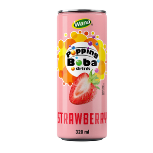 Boisson aux bulles prête à boire de qualité supérieure, saveur fraise, canette 320 ml, conception d'étiquette gratuite, OEM ODM, fabricant vietnamien - Product Image 1