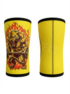 Fitness Weightlifting <b>Knee</b> Sleeve Custom Panther Design for Men Durable Support Compression Lifting 5mm Thickness <b>Knee</b> Sleeve - Product Image 3