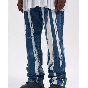 Jean décontracté moderne pour homme, style jeune et confort quotidien, pantalon en jean délavé - Product Image 4