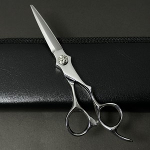 Ciseaux de coiffure professionnels en acier inoxydable à haute teneur en carbone, lame tranchante, manche long, pour droitiers, ciseaux de coupe de cheveux - Product Image 1