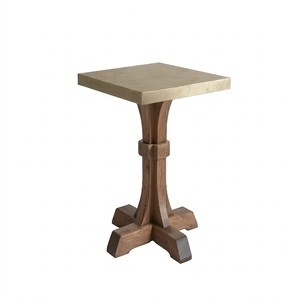 High End Ultimate Design <b>Round</b> <b>Side</b> <b>Table</b> With Walnut Top And Marble Base Contemporary Design Living Room Furniture - Product Image 6