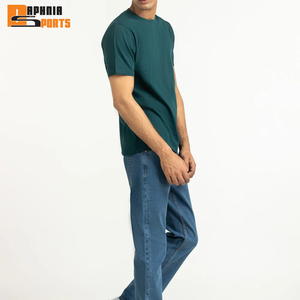 Camisetas de Hombre Tejidas en Algodón 100% para la Nueva Temporada de Verano, Tallas Grandes, Impresión de Logotipo Personalizado en la Parte Delantera, Camiseta Ecológica de Alta Calidad - Product Image 3