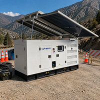 Groupes électrogènes diesel solaires silencieux de 10 kW, 15 kW, 20 kW, 25 kW, 30 kW, 50 kW avec ATS/AVR 50/60 Hz, hors réseau, hybrides solaires diesel