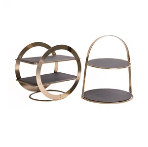 Support à gâteau en métal de luxe avec base robuste pour mariages, fêtes et présentations de desserts à domicile - Product Image 5