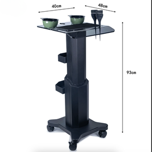 Chariot de coiffure moderne en acier inoxydable robuste avec bols de coloration, mobilier de salon - Product Image 5