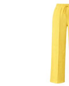 Custom Yellow Wide Leg Pants Women Casual High Waist <b>Drawstring</b> <b>Trouser</b> Loose Fit Straight Pants Comfortable Lounge Wear Fashion - Product Image 3