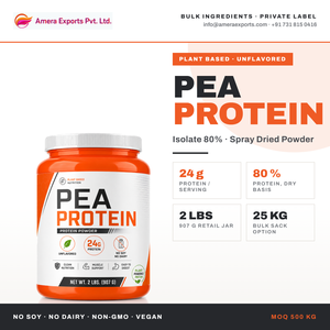 Poudre d'isolat de protéine de pois OEM sous marque privée 80% végétal végétalien sans sucre 24g de protéines sans saveur en vrac personnalisable - Product Image 6