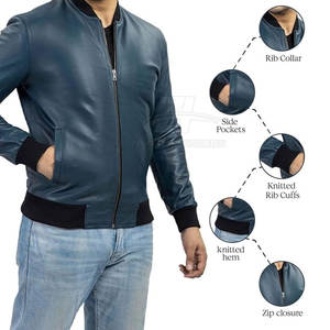 Chaqueta de cuero estilo bomber de nuevo diseño a la moda, la más vendida, fácil de usar, ropa abrigada, chaqueta de invierno para hombre - Product Image 5