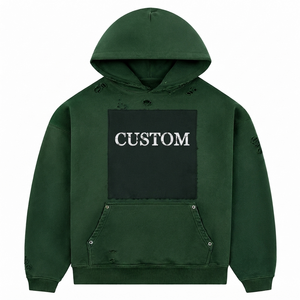 เสื้อฮู้ดดี้ผู้ชายสีดำแบบมีซิปประดับคริสตัล  รักษ์โลก  ลำลอง  ใส่ได้ในฤดูหนาว  ทรงปกติ  โลโก้ด้านหน้า - Product Image 5