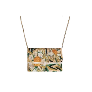 Sac à bandoulière en coton fait main brodé de fleurs et perlé, couleurs mélangées, forme carrée, style indien, pour femme, produit promotionnel - Product Image 2