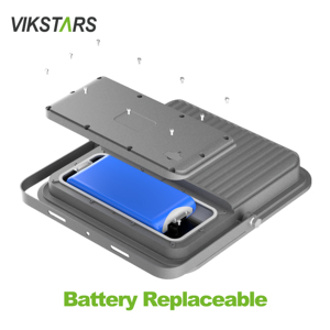 Lampu Sorot tenaga surya, baterai dapat diganti 60W 100W 200W 300W IP66 untuk jalan taman luar ruangan lampu banjir tenaga surya - Product Image 3