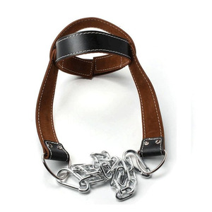 Adjustable <b>Leather</b> Head <b>Harness</b> Weightlifting Safety Support Unisex Gym Training Protection Cowhide Buckle Closure - Product Image 3