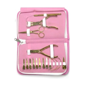 Kit Completo de Herramientas para Extensiones de Cabello con Pinzas de Acero Inoxidable, Agujas para Coser Cabello, Accesorios para Tejer Extensiones - Product Image 3