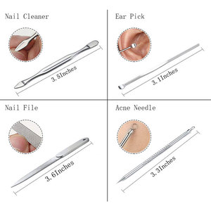 Ensemble de manucure professionnel, coupe-ongles, outils de soin des pieds, kit de toilettage pour femmes en acier inoxydable, 12 pièces pour les voyages ou la maison (doré) - Product Image 5