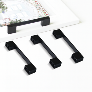 Factory Direct Modern Minimalist Zinc Alloy Square Bar Cabinet Handle Matte <b>Black</b> Drawer Pull for Kitchen Bathroom Furniture - Product Image 3