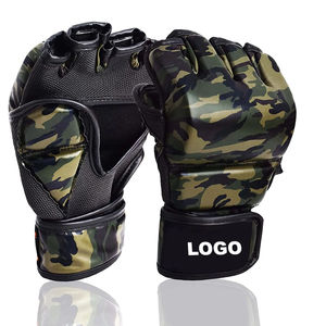 Guantes de MMA de Cuero Personalizables, Guantes de Artes Marciales Mixtas de Medio Dedo, Antideslizantes, Transpirables, para Entrenamiento de Artes Marciales, Venta al Por Mayor - Product Image 1