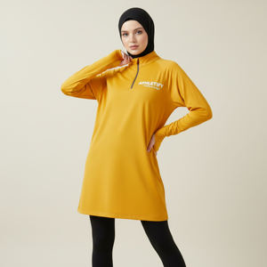 Top Modesto Musulmán de Manga Larga con Orificios para Pulgares, Ecológico, UPF50+, Transpirable, Cómodo, Elegante, Suave, Ropa Deportiva - Product Image 1