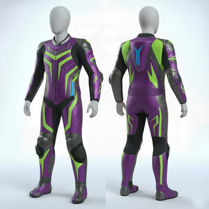 Traje de Carreras de Karts Sublimado para Adultos y Niños, Traje de Carreras de Coches, Chaquetas de Motocicleta de Cuero Genuino - Product Image 3