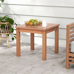18-Inch <b>Square</b> End Outdoor Adirondack <b>Side</b> <b>Table</b> with Slatted Tabletop Durable and Stylish for Garden or Patio Use - Product Image 1