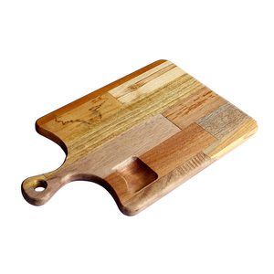 Planche à découper en bois faite à la main, forme ovale, finition naturelle, réutilisable, passe au lave-vaisselle, épaisseur 1,3 cm, pour couper les légumes et les fruits - Product Image 6