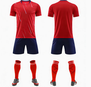 Men's Soccer Jersey Set Striped Sublimated Short Sleeve Moisture Wicking <b>Athletic</b> Fit All Seasons - Product Image 4