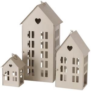 Ensemble de 2 lanternes vintage en fer noir pour la décoration de la maison et des fêtes, avec un design durable et une poignée - Product Image 5