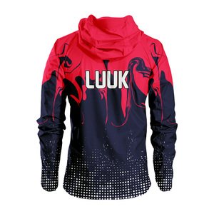 Chaqueta Cortavientos con Capucha para Hombre, Estilo Urbano, Cierre de Cremallera, Antibacteriana, Impermeable, Transpirable, 100% Nailon - Product Image 6