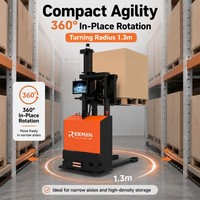 Chariot élévateur intelligent mini-stapler AMR pour entrepôt |   Chariot élévateur à fourche intelligent de petite taille OEM, chariot élévateur à fourche automatique AGV, robot chariot élévateur à fourche